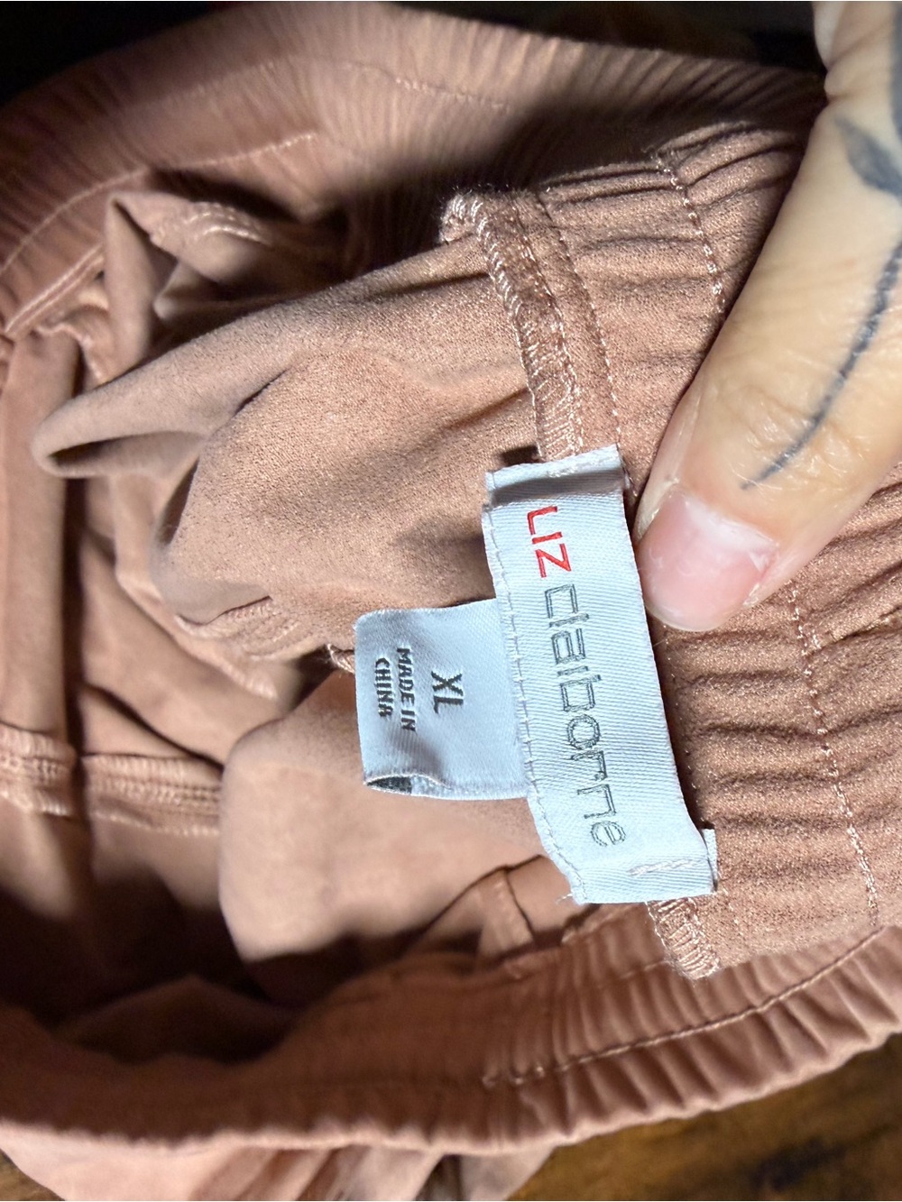Liz Claiborne Girls' Dusty Rose Elastic Waist Joggers - XL
